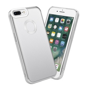 Cadorabo, Hülle für Apple iPhone 7 PLUS 7S PLUS 8 PLUS mit Chrome Applikation, Cadorabo - Hülle für Apple iPhone 7 PLUS 7S 8 mit Chrome Applikation, Silber