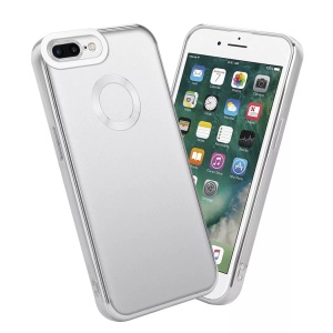 Cadorabo, Hülle für Apple iPhone 7 PLUS 7S PLUS 8 PLUS mit Chrome Applikation, Cadorabo - Hülle für Apple iPhone 7 PLUS 7S 8 mit Chrome Applikation, Silber