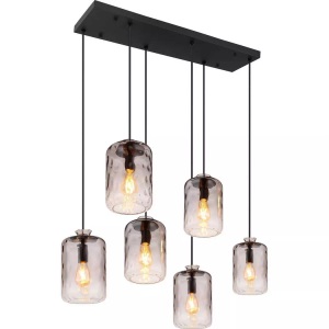 mutoni light, Hängeleuchte Darina Metall schwarz matt 6xE27, Hängeleuchte Darina Metall schwarz matt 6xE27