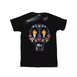 Disney, Coco Kerze Totenkopf Baumwolle Boyfriend Tshirt Damen Schwarz 4XL, Disney - Coco TShirt, für Damen, Schwarz, Größe 4XL