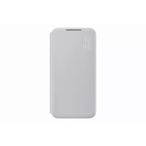 Samsung, Samsung - Galaxy S22 5G Antibakterielle Smart LED View Cover Tasche (EF-NS901PJEGEW) - Grau, Samsung - Smart LED View Folio Case für Galaxy S22 Hellgrau, Grau