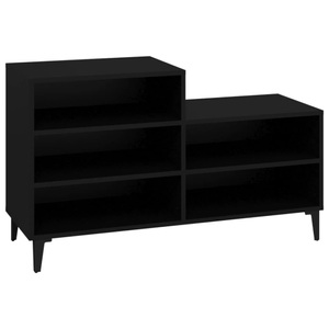 vidaXL, vidaXL Schuhregal Schwarz 102x36x60 cm Holzwerkstoff
