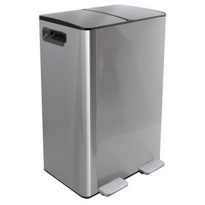 undefined, Spirella - Abfalleimer mit Trennsystem Aliya, 2 x 30L - Brushed, Spirella Aliya Abfallbehälter 2x30l Edelstahl
