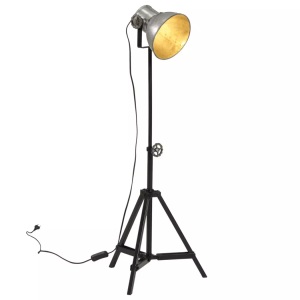 vidaXL, vidaXL Stehleuchte 25 W Vintage-Silber 35x35x65/95 cm E27