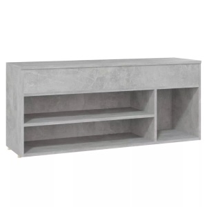 vidaXL, vidaXL Schuhbank Betongrau 105x30x45 cm Spanplatte, vidaXL Schuhbank Betongrau 105x30x45 cm Holzwerkstoff