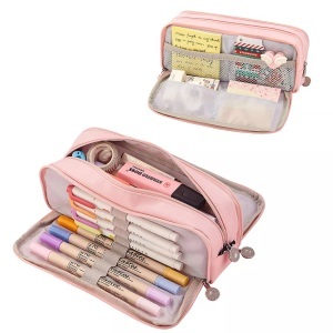 Only-bags.store, Federmäppchen für die Schule mit 3 Fächern, großes Fassungsvermögen, Federmäppchen, Schreibwaren, Organizer, Kosmetiktasche Federmäppchen für die Schule mit 3 Fächern, großes Fassungsvermögen, Federmäppchen, Schreibwaren, Organizer, Kosme, Only-bags.store - Federmäppchen für die Schule mit 3 Fächern, großes Fassungsvermögen, Federmäppchen, Schreibwaren, Organizer, Kosmetiktasche, One Size, Pink