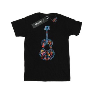 Disney, Coco Guitar Pattern Tshirt Herren Schwarz 3XL