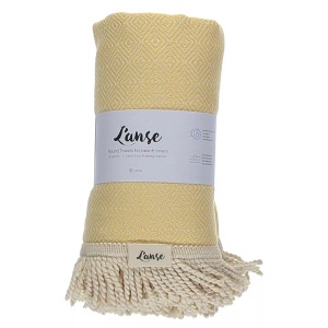 L'Anse, L'Anse - Badetuch Diamond, One Size, Gelb Bunt