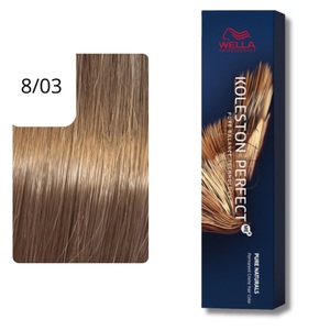Wella Professionals, Wella Professionals Color Kolestone Perfect ME+ PURE NATURALS 8/03 hellblond natur-gold 60ml, Wella Koleston Perfect Me+ Pure Naturals Haarfarbe 60 ml 8/03 hellblond natur-gold