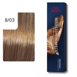 Wella Professionals, Wella Professionals Color Kolestone Perfect ME+ PURE NATURALS 8/03 hellblond natur-gold 60ml, Wella Koleston Perfect Me+ Pure Naturals Haarfarbe 60 ml 8/03 hellblond natur-gold