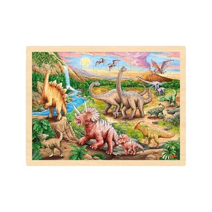 goki, goki Einlegepuzzle Dinosaurierwanderung, Einlegepuzzle DINOWANDERUNG aus Holz
