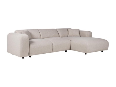 Vente-unique, Großes Ecksofa - Ecke rechts - melierter Stoff - Beige - POGNI Großes Ecksofa - Ecke rechts - melierter Stoff - Beige - POGNI