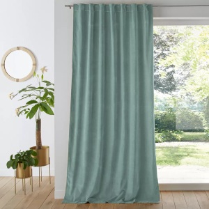 LA REDOUTE INTERIEURS, Vorhang Velvet Unisex Grün 135x180 cm, La Redoute Intérieurs - Vorhang Velvet, 135x180 cm, Grün