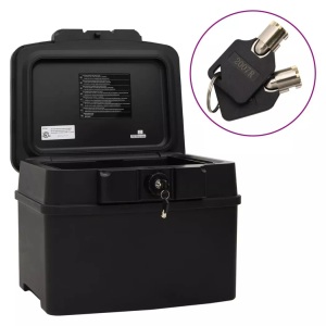 vidaXL, vidaXL Tresorbox Schwarz 44x37x34 cm Polypropylen, vidaXL Tresor Schwarz 44x37x34 cm