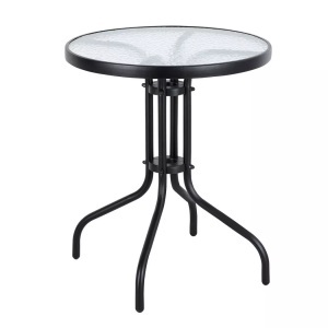 B2X, B2X - Gartentisch 60 cm Tisch aus gehärtetem Glas für Garten, Terrasse, Balkon, 75 x 70 cm, B2X - Gartentisch 60 cm Tisch aus gehärtetem Glas für Garten, Terrasse, Balkon, 75 x 70 cm