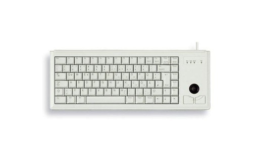 Cherry, CHERRY Compact-Keyboard G84-4400 PS2-Tastatur Deutsch, QWERTZ, Windows® Grau Integrierter Trackball, Maustasten, 19, Slim Line G84-4400, Tastatur