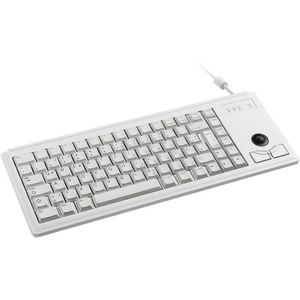 Cherry, CHERRY Compact-Keyboard G84-4400 PS2-Tastatur Deutsch, QWERTZ, Windows® Grau Integrierter Trackball, Maustasten, 19, Slim Line G84-4400, Tastatur