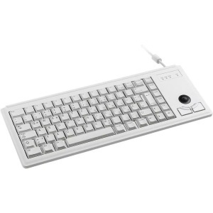 Cherry, CHERRY Compact-Keyboard G84-4400 PS2-Tastatur Deutsch, QWERTZ, Windows® Grau Integrierter Trackball, Maustasten, 19, Slim Line G84-4400, Tastatur