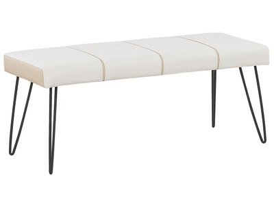 Beliani, Bank aus Kunstleder Skandinavisch BETIN Bank aus Kunstleder Skandinavisch BETIN, Beliani - Bank aus Kunstleder Retro BETIN, One Size, Weiss Bunt