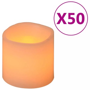 vidaXL, vidaXL Elektrische LED-Kerzen 50 Stk. mit Timer Fernbedienung Warmweiß, vidaXL Elektrische LED-Kerzen 50 Stk. Warmweiß