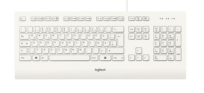 Logitech, Logitech K280e Tastatur weiß (Deutsche Ausführung), Logitech - Corded Keyboard K280e, weiss Deutschland, Weiss