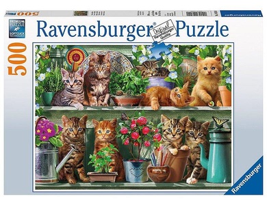 Ravensburger, Ravensburger Puzzle Katzen im, Puzzle KATZEN IM REGAL 500-teilig