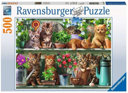 Ravensburger, Ravensburger Puzzle Katzen im, Puzzle KATZEN IM REGAL 500-teilig