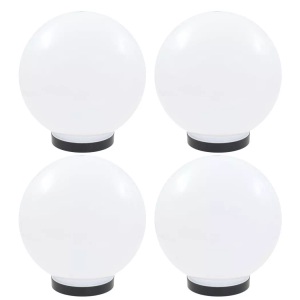 vidaXL, vidaXL LED-Gartenleuchten 4 Stk. Kugelförmig 25 cm PMMA, vidaXL LED-Gartenleuchten 4 Stk. Kugelförmig 25 cm PMMA