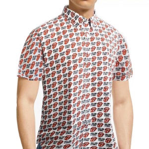 The Rolling Stones, Hemd Rundum Bedruckt Damen Weiss XXL, The Rolling Stones - Hemd Rundum bedruckt, für Damen, Weiss, Größe XXL