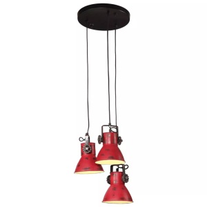 vidaXL, vidaXL Hängelampe 25 W Rot 30x30x100 cm E27, vidaXL Hängelampe 25 W Rot 30x30x100 cm E27
