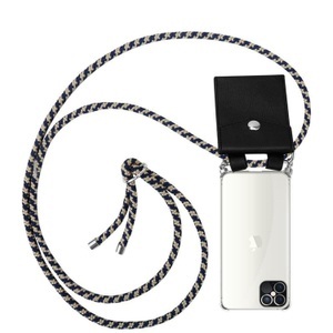 Cadorabo, Handy Kette für Apple iPhone 12 PRO MAX Silikon mit Silbernen Ringen, 