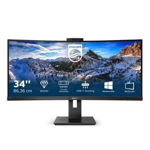 Philips, Philips 346P1CRH Curved Monitor, PHILIPS 346P1CRH/00 - Monitor, 34 , WQHD, 100 Hz, Schwarz