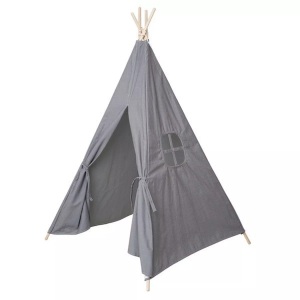 JaBaDaBaDo, JaBaDaBaDo Tipi NEUTRAL (155x100) in grau, JABADABADO Tipi Zelt Grau K024 110x100x155 cm
