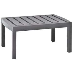 vidaXL, vidaXL Gartentisch Mokka 78×55×38 cm Kunststoff
