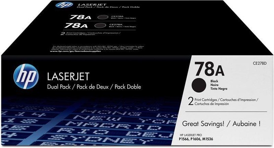Hp, HP schwarz 2 Stk. Toner, HP 78A Original Tonerkartusche CE278AD Schwarz Duopack 2 Stück