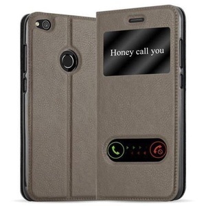 Cadorabo, Hülle für Huawei P8 LITE 2017 / P9 LITE 2017 Magnetverschluss, 2 Sichtfenstern