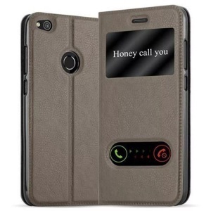 Cadorabo, Hülle für Huawei P8 LITE 2017 / P9 LITE 2017 Magnetverschluss, 2 Sichtfenstern
