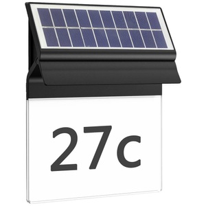 Philips, Philips Enkara 8720169265462 Solar-Hausnummernleuchte 0.4 W Warmweiß Schwarz, Philips Lighting - Outdoor Solar Enkara Wandnummerleuchte 0.2W, Tageslichtsensor, One Size, Multicolor