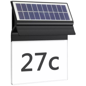 Philips, Philips Enkara 8720169265462 Solar-Hausnummernleuchte 0.4 W Warmweiß Schwarz, Philips Lighting - Outdoor Solar Enkara Wandnummerleuchte 0.2W, Tageslichtsensor, One Size, Multicolor