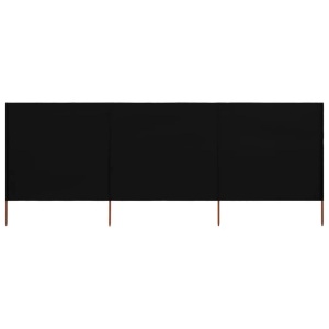 Diverse Hardware, 3-teiliges Windschutzgewebe 400 x 80 cm Schwarz, vidaXL 3-teiliges Windschutzgewebe 400 x 80 cm Schwarz