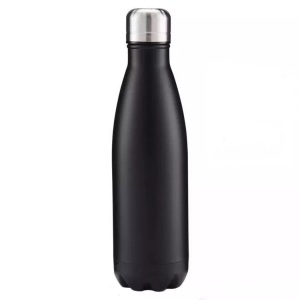 eStore, eStore Isolierte Wasserflasche in Edelstahl-schwarz, eStore - Isolierte Wasserflasche aus Edelstahl Schwarz, One Size, Schwarz