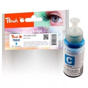 Peach, Peach Tintenbehälter cyan kompatibel zu Epson T6642, T664240, Peach Tinte Epson T6642 Cyan