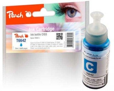 Peach, Peach Tintenbehälter cyan kompatibel zu Epson T6642, T664240, Peach Tinte Epson T6642 Cyan