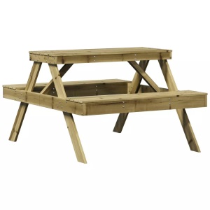 vidaXL, vidaXL Picknicktisch 105x134x75 cm Imprägniertes Kiefernholz, vidaXL Picknicktisch 105x134x75 cm Imprägniertes Kiefernholz