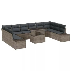 vidaXL, VidaXL - Garten-sofa poly-rattan, One Size, Grau, VidaXL - Garten-sofa poly-rattan, One Size, Grau
