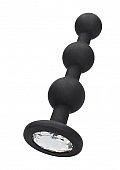 Shots - Ouch! (all), Silikon-Perlen-Diamant-Buttplug Schwarz | Ouch!, 