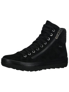 Legero, Legero Winterboots »MIRA«, mit gepolstertem Schaftrand, Legero Schnür-Stiefelette aus Veloursleder mit Gore-Tex schwarz
