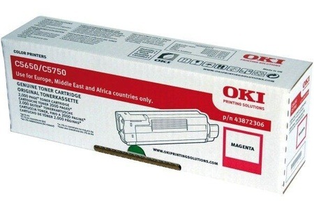 OKI, Original Tonerpatrone magenta OKI 43872306, Oki Toner, rot, 43872306, (2'000 Seiten)
