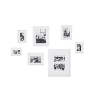 Beliani, Fotorahmen Aus Mdf-platte Glamourös Ziniare Unisex Weiss Bedruckt ONE SIZE, Beliani - Fotorahmen aus MDF-Platte Skandinavisch ZINARE, One Size, Weiss Bunt