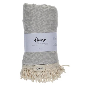 L'Anse, L'Anse - Badetuch Diamond, One Size, Silber